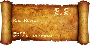 Rau Rózsa névjegykártya
