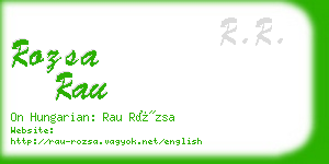 rozsa rau business card